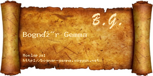 Bognár Gemma névjegykártya